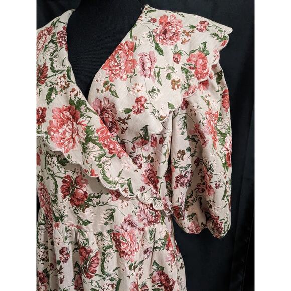 ASOS Floral Maxi Dress - Pink and Cream - Picture 2 of 8